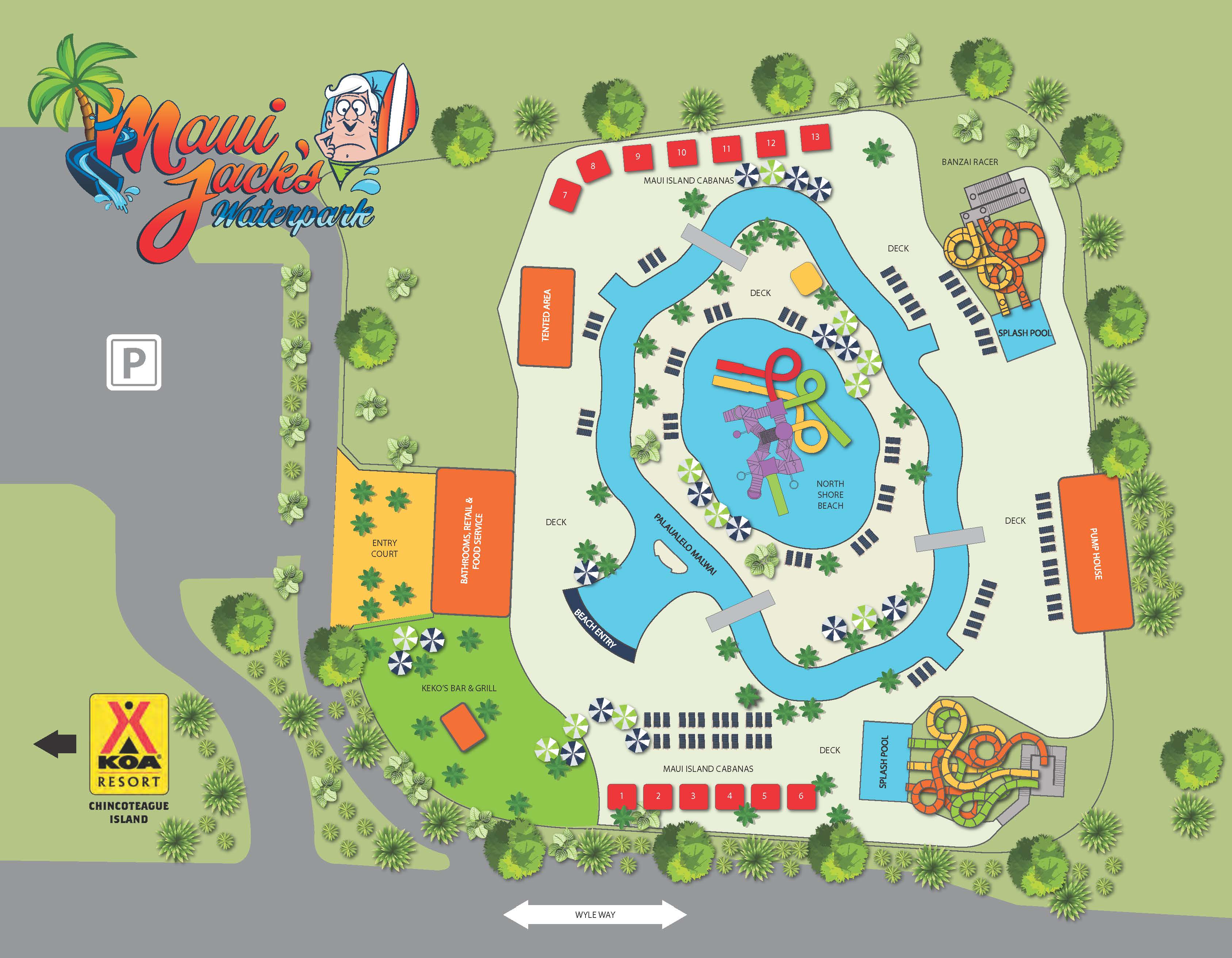 Maui Jack's Park Map