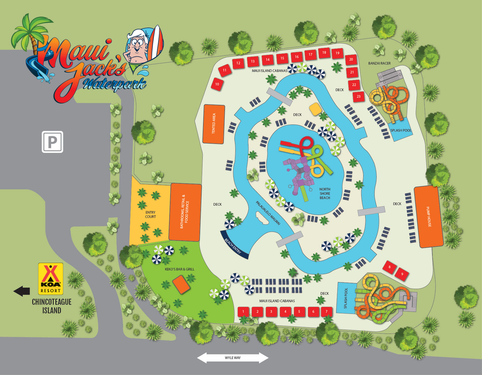 Maui Jack's Park Map 2019