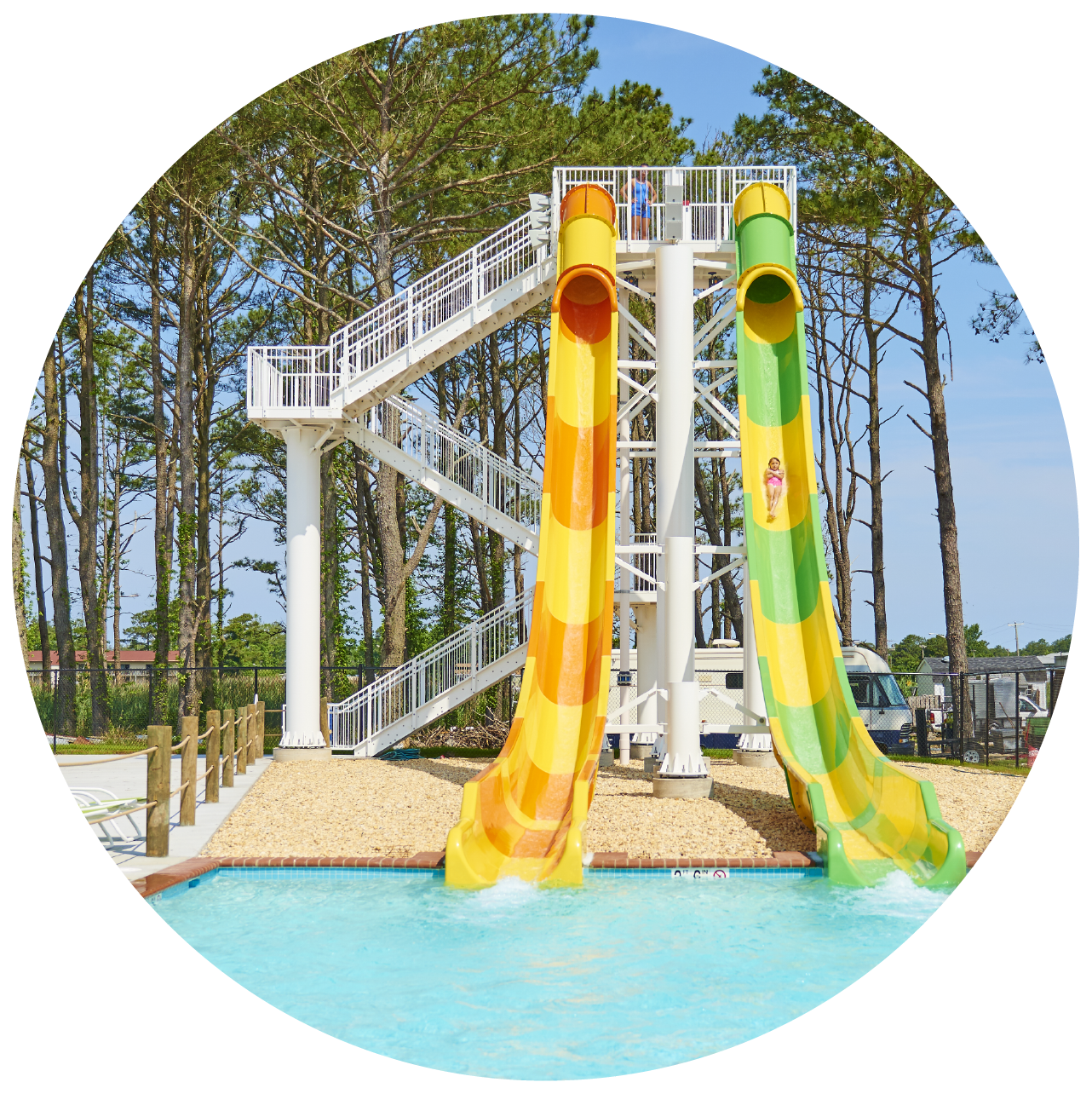 Racing waterslides