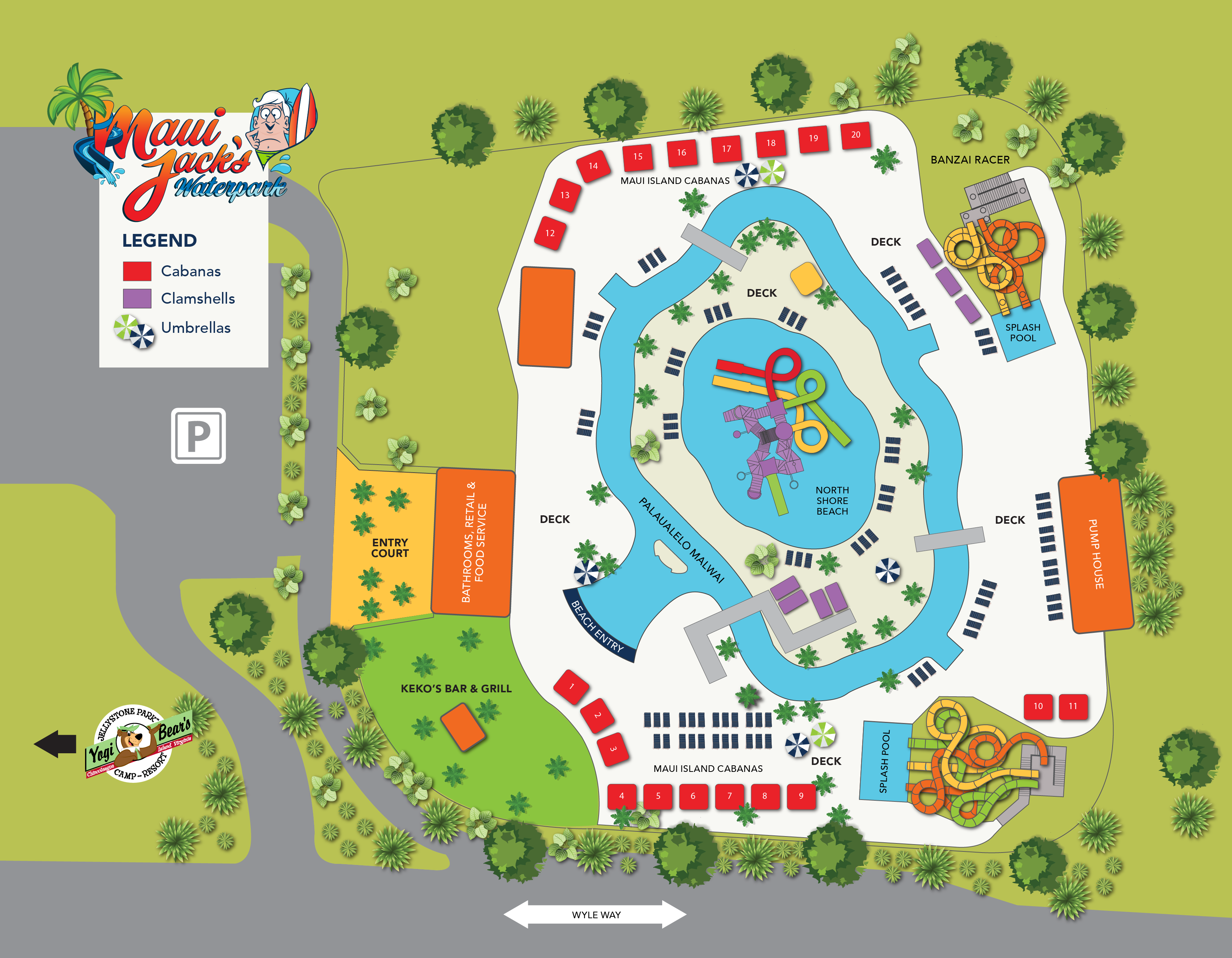 Maui Jack's Park Map
