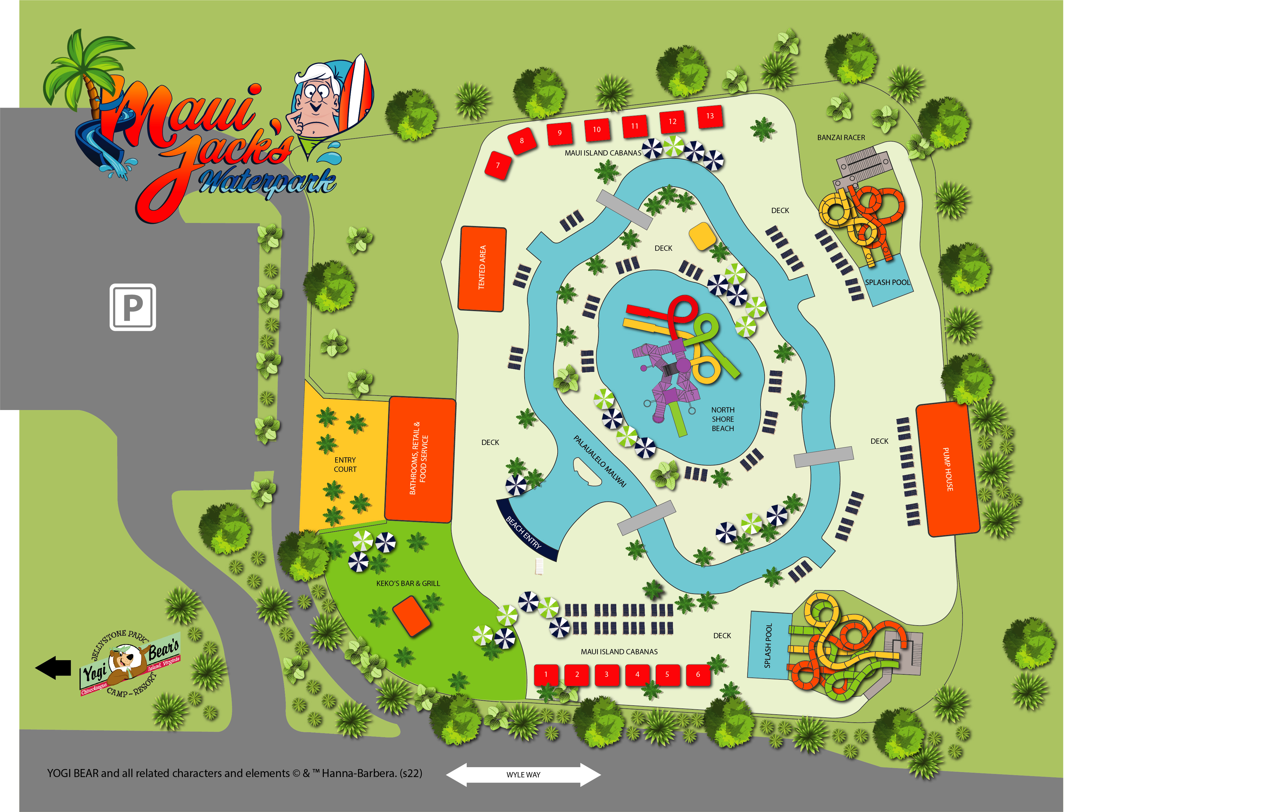 Maui Jack's Park Map